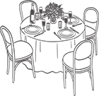 Tables and chairs can be hired at Oxham Hall near South Molton for your event